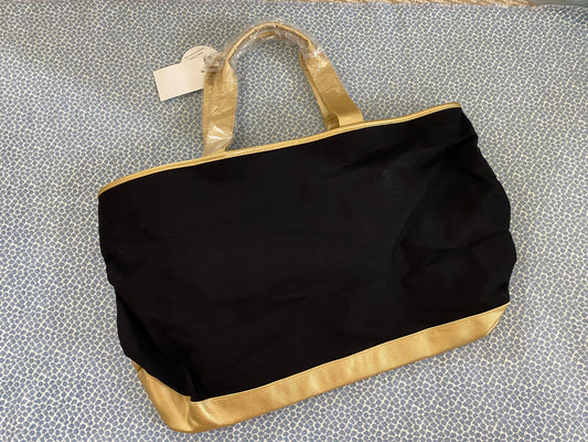 Black and gold bag - Custom embroidered